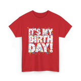 It's My Birthday Celebration T-Shirt - Red