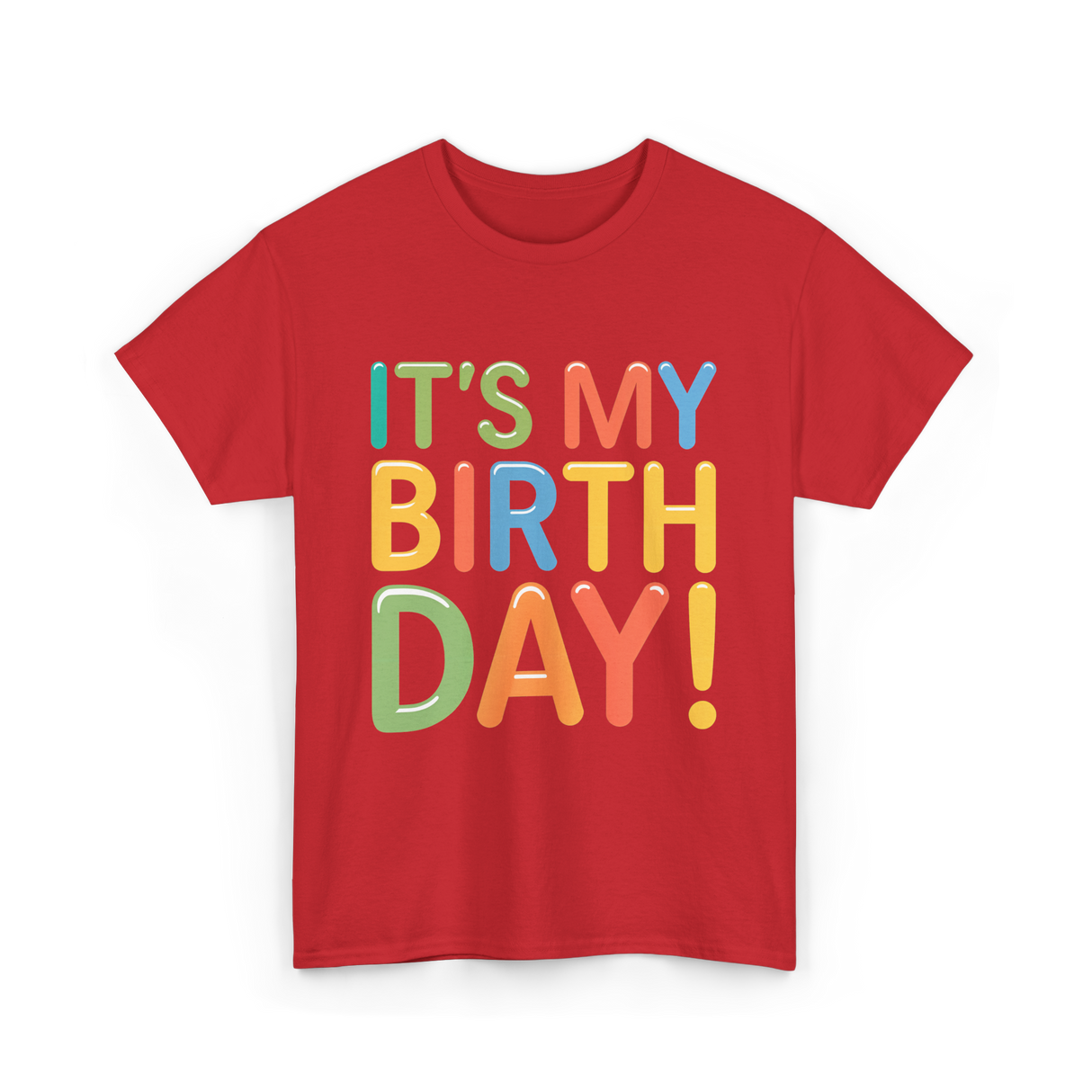 It's My Birthday Celebration T-Shirt - Red