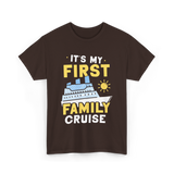 It's My First Family Cruise Travel T-Shirt - Dark Chocolate