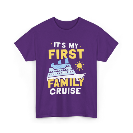 It's My First Family Cruise Travel T-Shirt - Purple