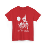 It's My Party Skeleton Costume T-Shirt - Red