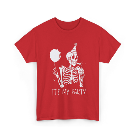 It's My Party Skeleton Costume T-Shirt - Red