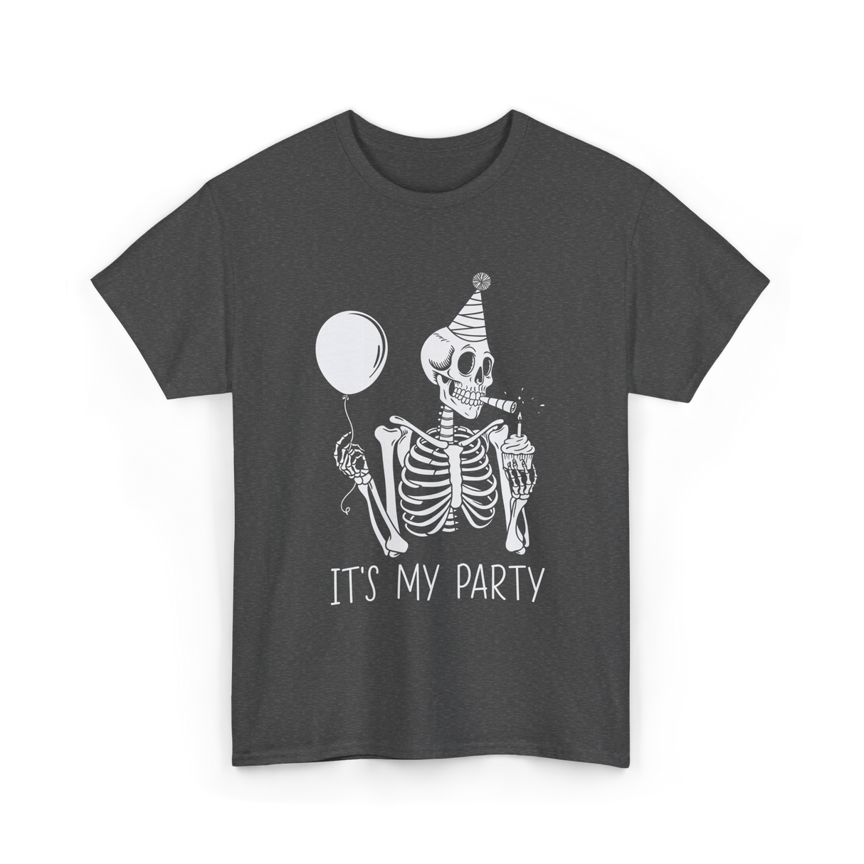 It's My Party Skeleton Costume T-Shirt - Dark Heather