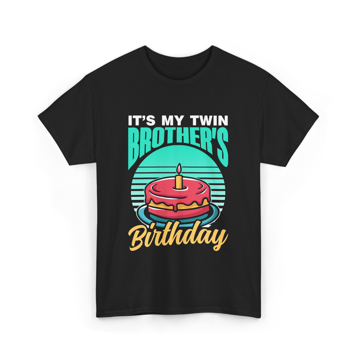 It's My Twin Brother Birthday Twins T-Shirt - Black