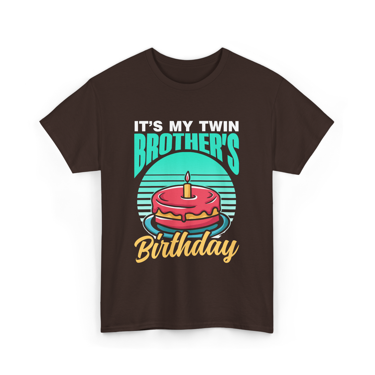 It's My Twin Brother Birthday Twins T-Shirt - Dark Chocolate