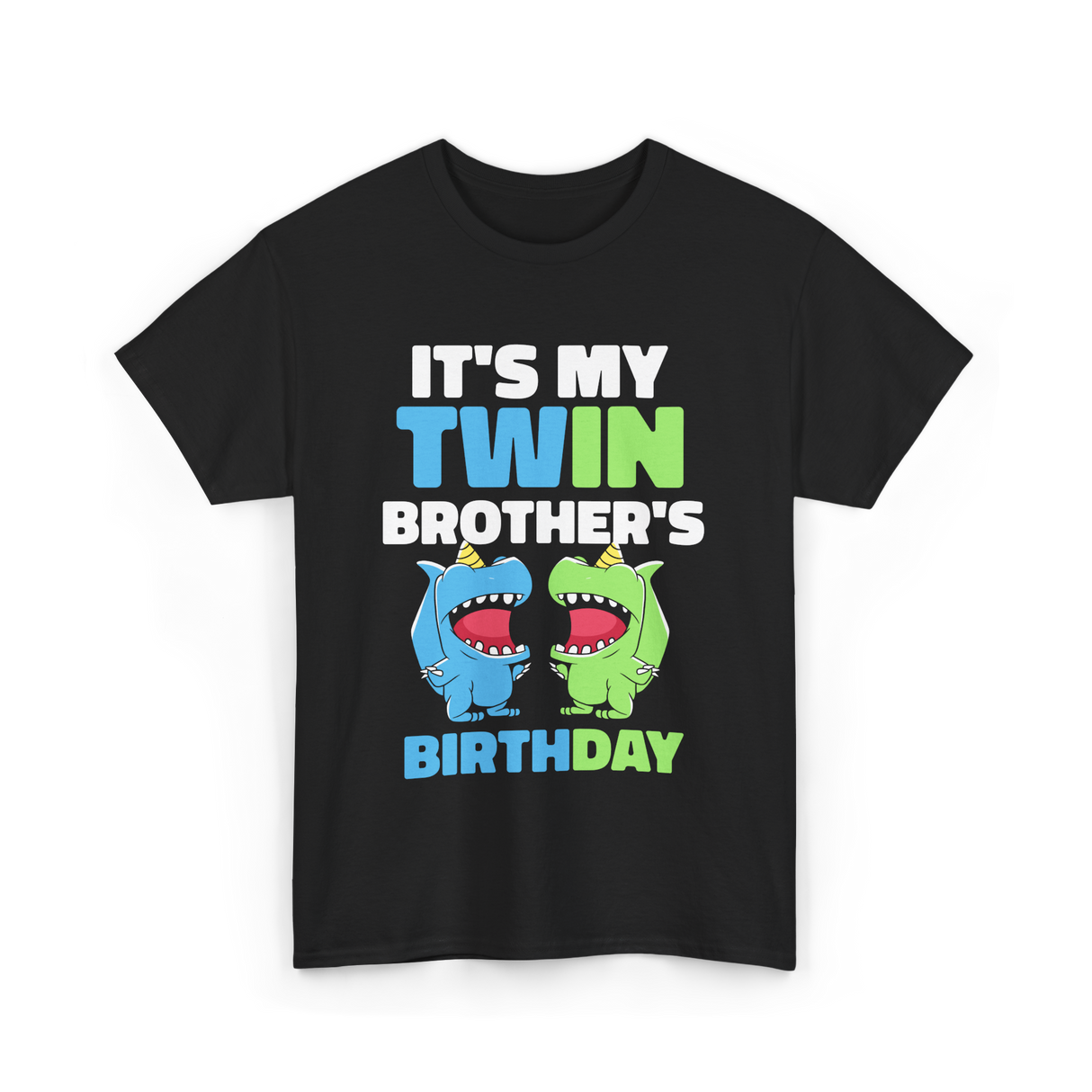 It's My Twin Brother's Birthday Twins T-Shirt - Black