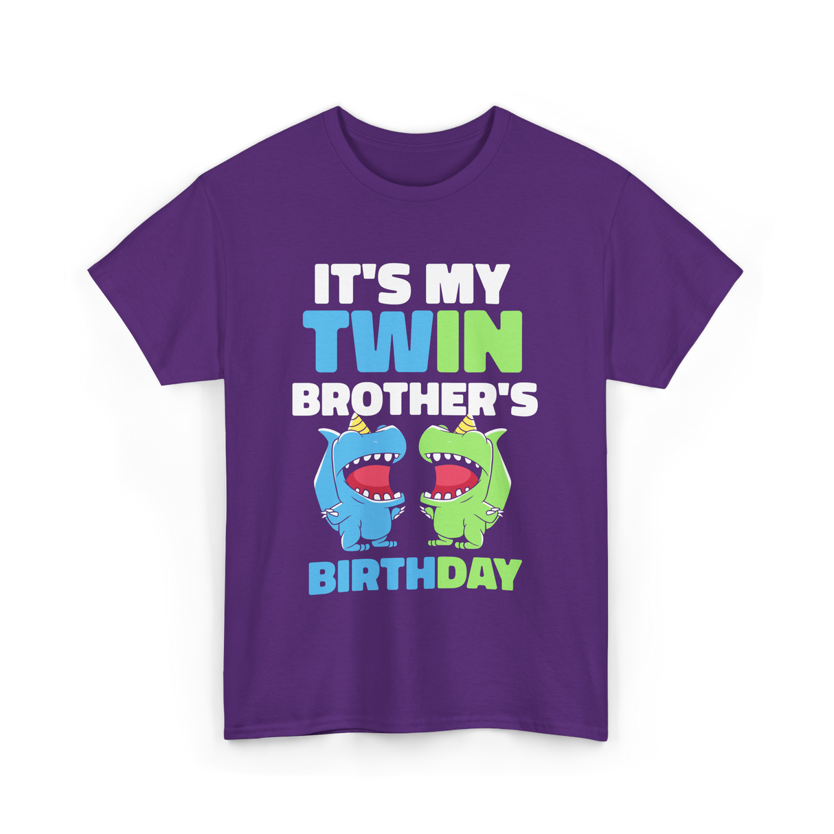 It's My Twin Brother's Birthday Twins T-Shirt - Purple