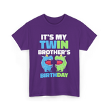 It's My Twin Brother's Birthday Twins T-Shirt - Purple