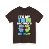 It's My Twin Brother's Birthday Twins T-Shirt - Dark Chocolate