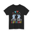 It's My Twin's Birthday Elephant T-Shirt - Black