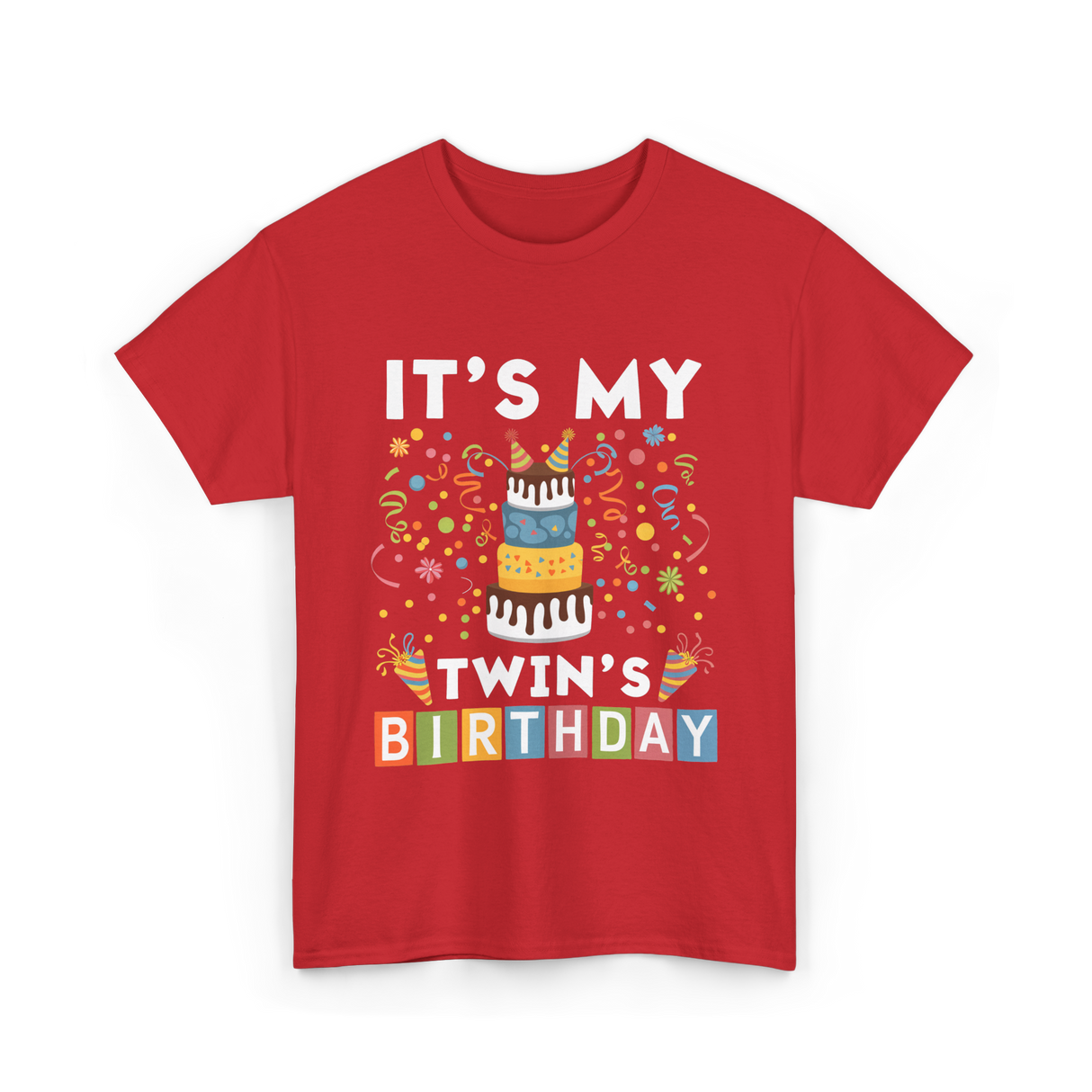 It's My Twin's Birthday T-Shirt - Red