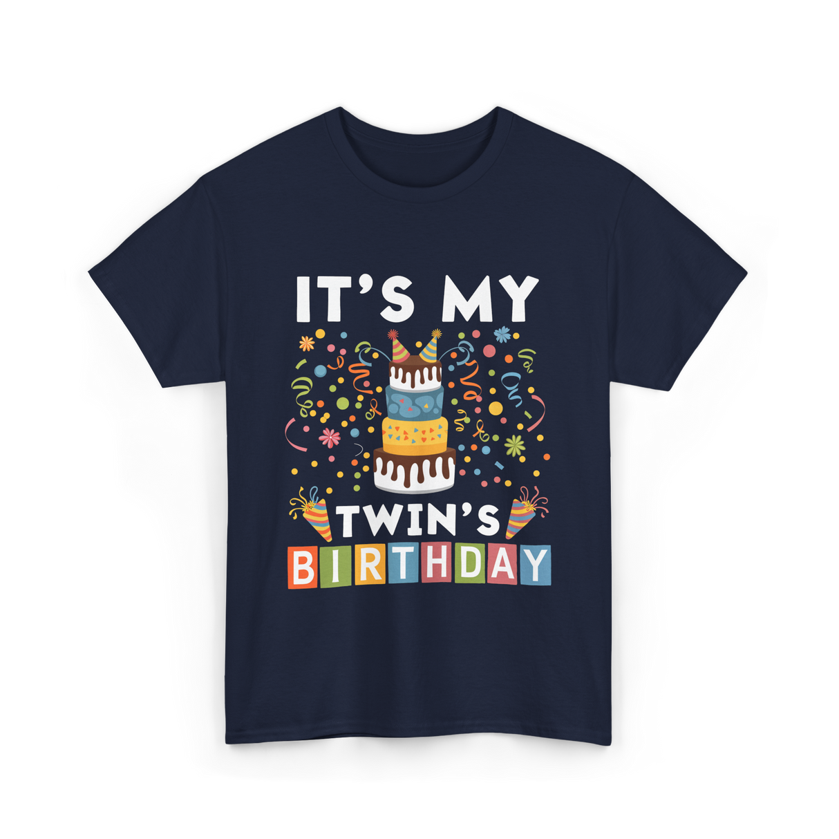 It's My Twin's Birthday T-Shirt - Navy