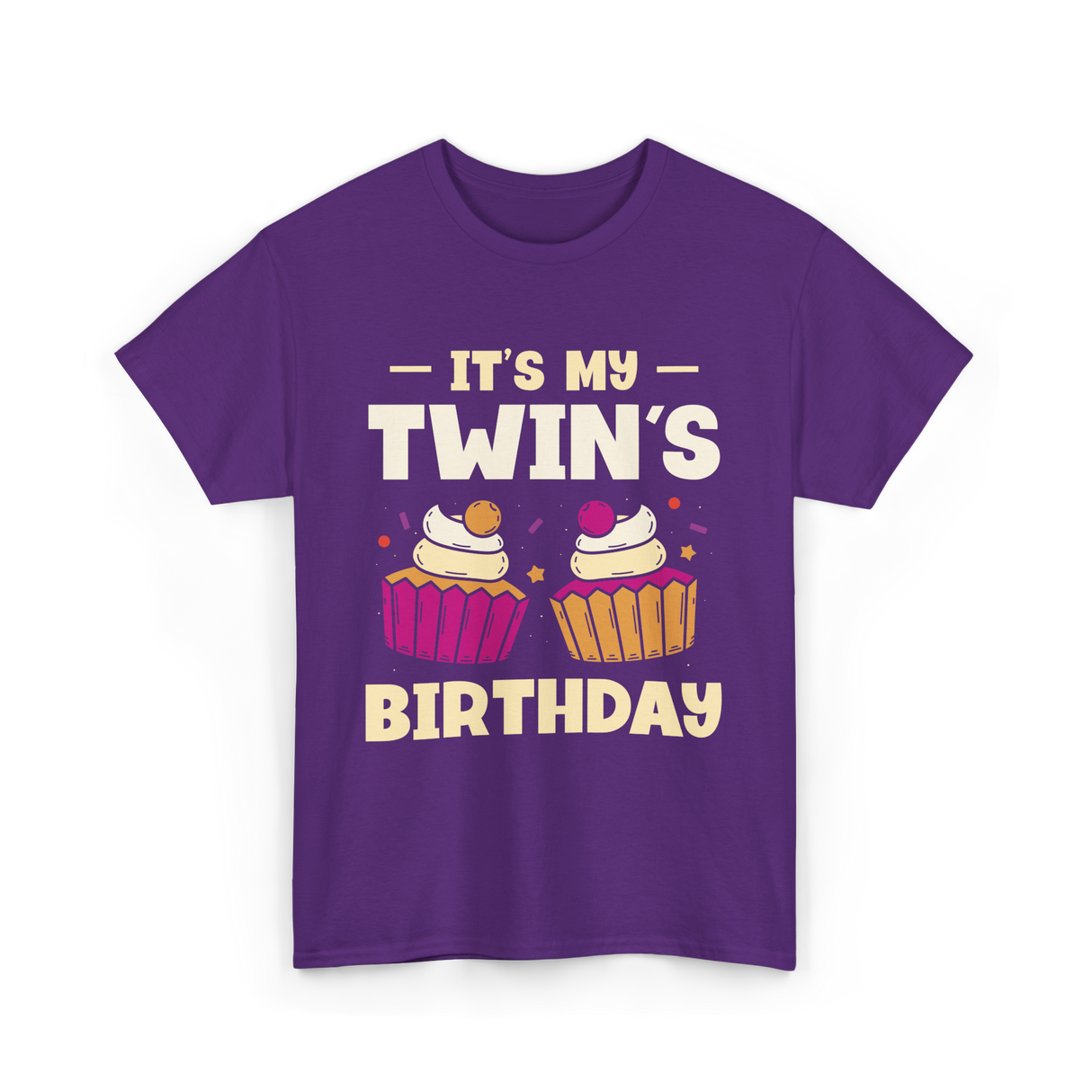 It's My Twin's Birthday Twins T-Shirt - Purple