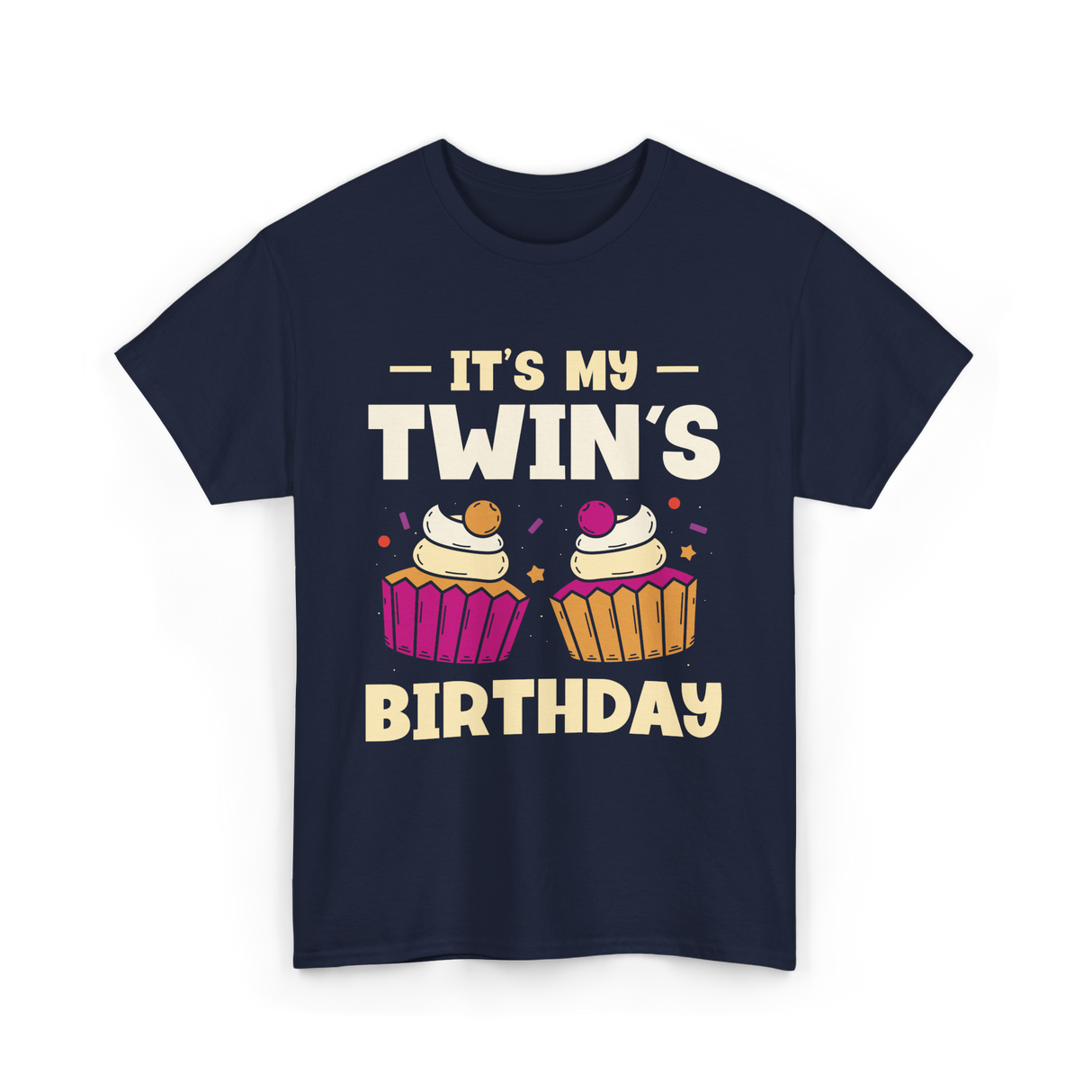 It's My Twin's Birthday Twins T-Shirt - Navy