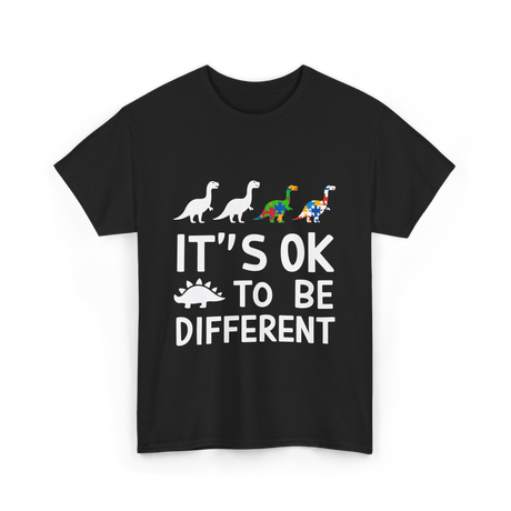 Its OK To Be Different Dinosaur T-Shirt - Black