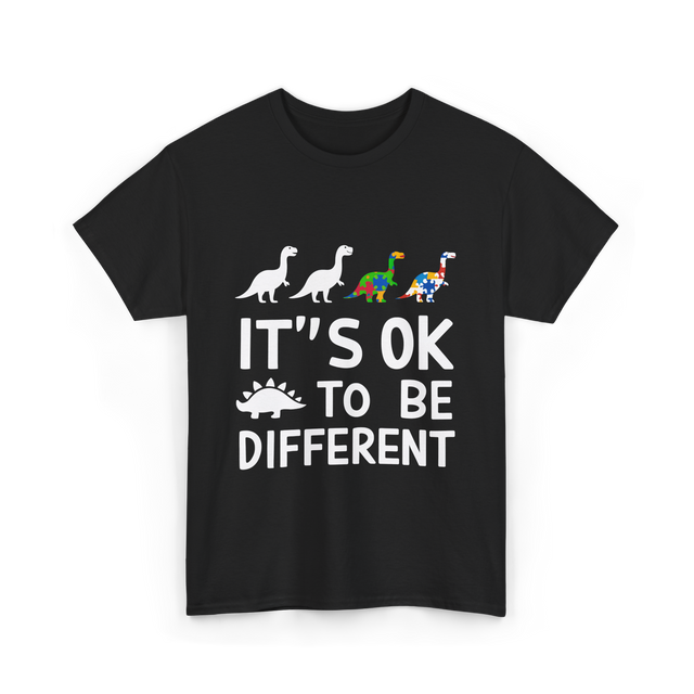 Its OK To Be Different Dinosaur T-Shirt - Black