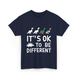 Its OK To Be Different Dinosaur T-Shirt - Navy