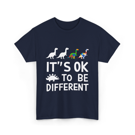 Its OK To Be Different Dinosaur T-Shirt - Navy