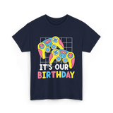 It's Our Birthday Gaming Controller T-Shirt - Navy