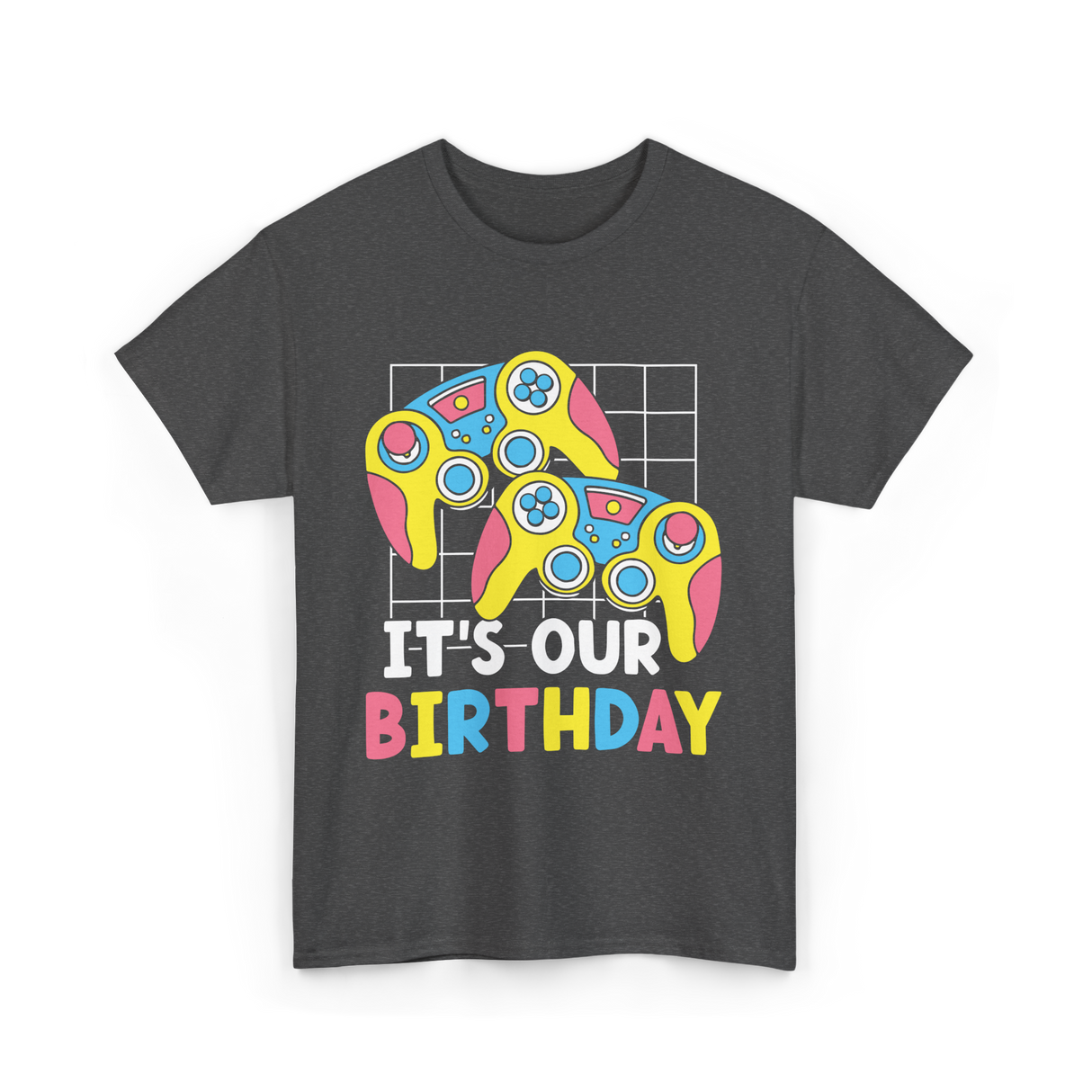 It's Our Birthday Gaming Controller T-Shirt - Dark Heather