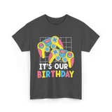 It's Our Birthday Gaming Controller T-Shirt - Dark Heather