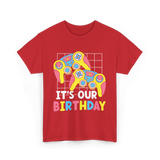 It's Our Birthday Gaming Controller T-Shirt - Red