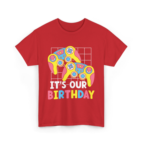 It's Our Birthday Gaming Controller T-Shirt - Red