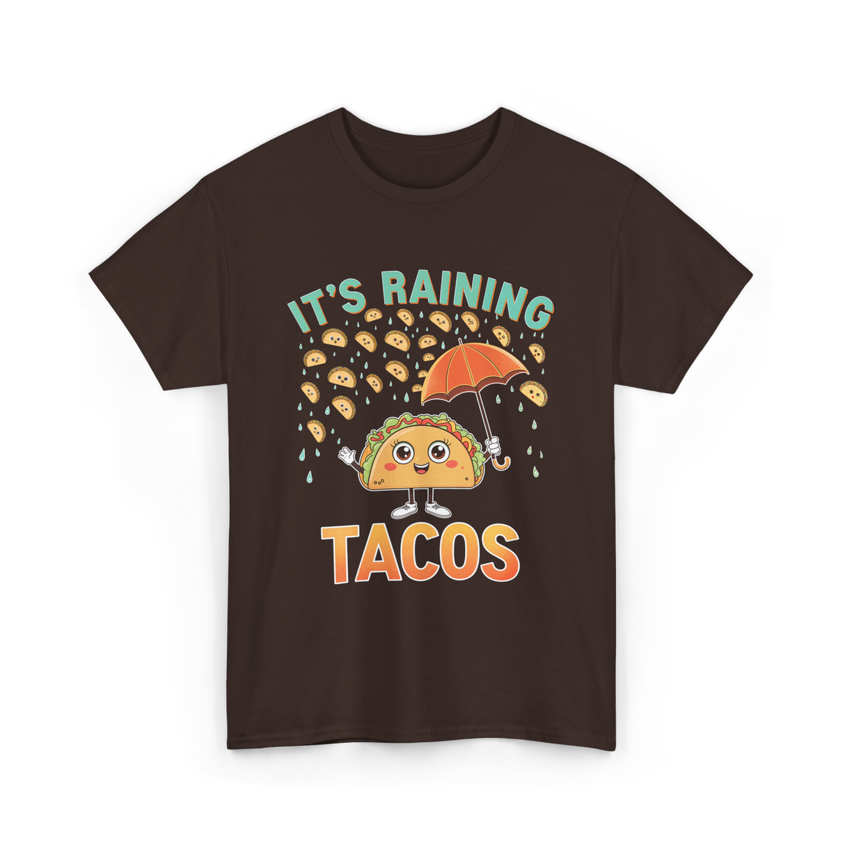 It's Raining Tacos Taco T-Shirt - Dark Chocolate