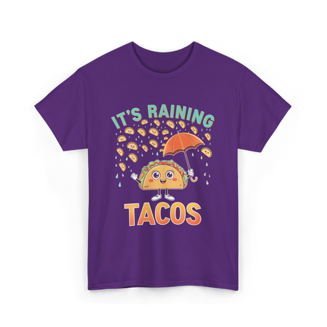 It's Raining Tacos Taco T-Shirt - Purple