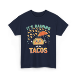 It's Raining Tacos Taco T-Shirt - Navy