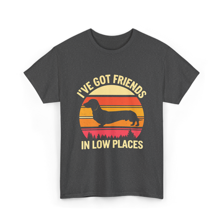 I've Got Friends Dachshund Pals T-Shirt - Dark Heather