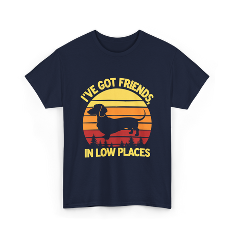 I've Got Friends Dachshund T-Shirt - Navy