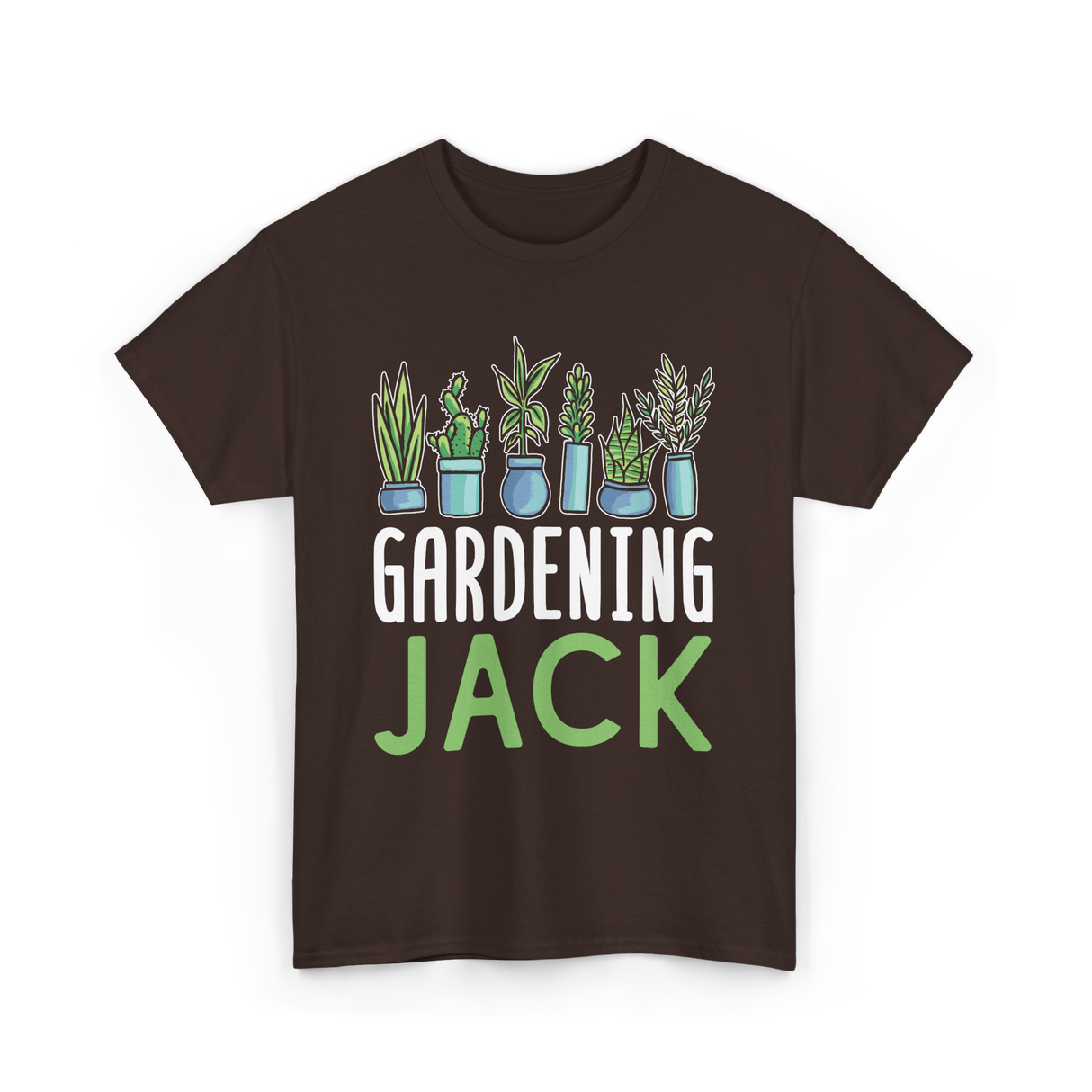 Jack Gardening Plant Gardener T-Shirt - Dark Chocolate