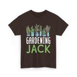 Jack Gardening Plant Gardener T-Shirt - Dark Chocolate