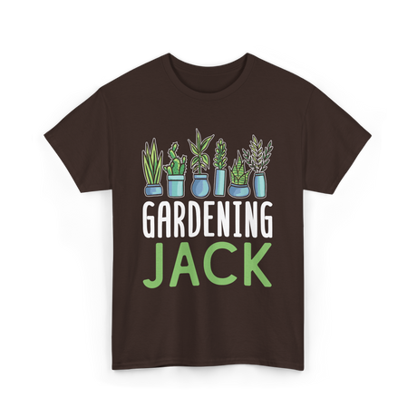 Jack Gardening Plant Gardener T-Shirt - Dark Chocolate