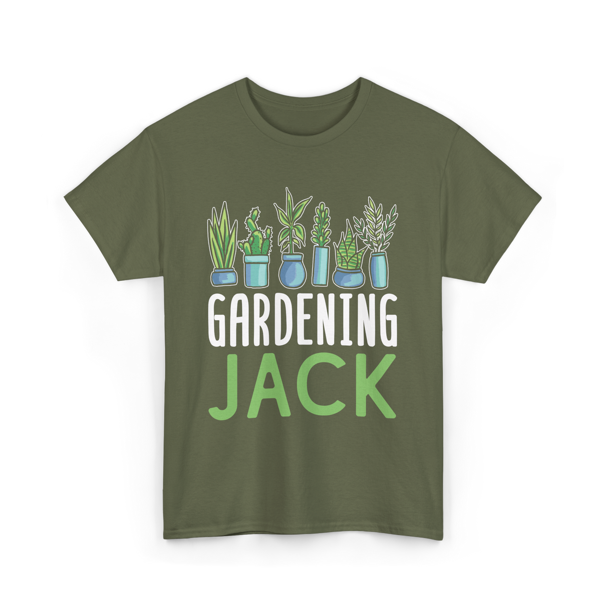 Jack Gardening Plant Gardener T-Shirt - Military Green