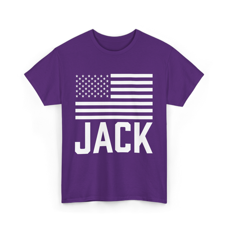 Jack Personalized Birthday Name Celebration T-Shirt - Purple