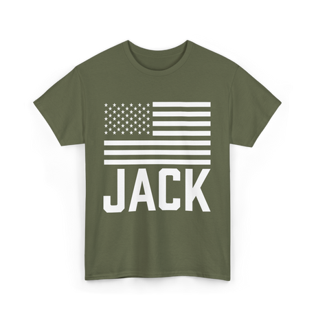 Jack Personalized Birthday Name Celebration T-Shirt - Military Green