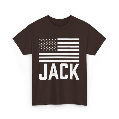 Jack Personalized Birthday Name Celebration T-Shirt - Dark Chocolate