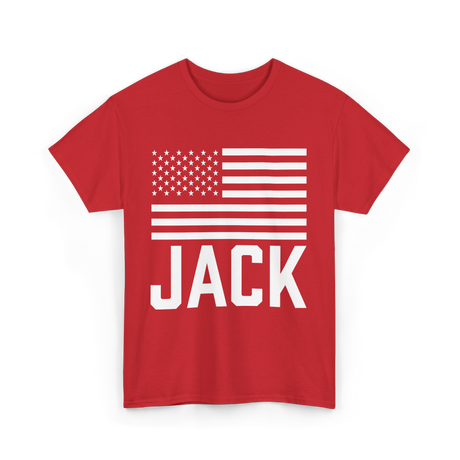 Jack Personalized Birthday Name Celebration T-Shirt - Red