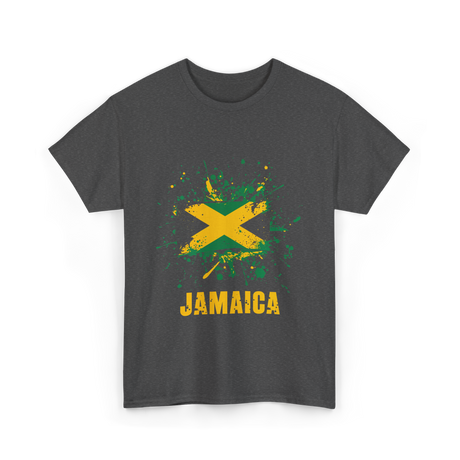 Jamaica Flag Jamaica Jamaican T-Shirt - Dark Heather