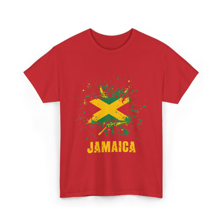 Jamaica Flag Jamaica Jamaican T-Shirt - Red