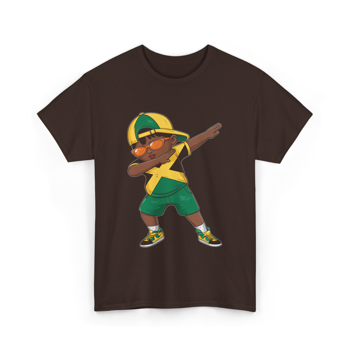 Jamaican Boy Roots Culture T-Shirt - Dark Chocolate