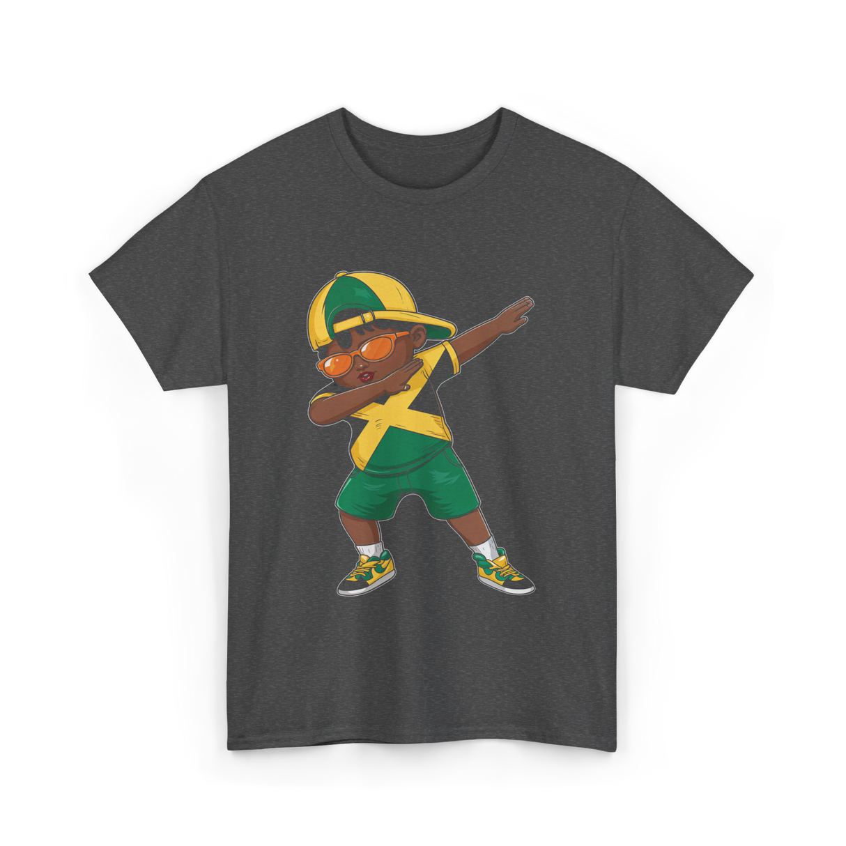 Jamaican Boy Roots Culture T-Shirt - Dark Heather