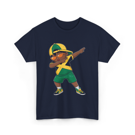 Jamaican Boy Roots Culture T-Shirt - Navy