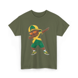 Jamaican Boy Roots Culture T-Shirt - Military Green