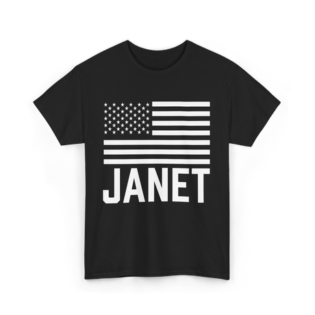 Janet Name Personalized Birthday T-Shirt - Black