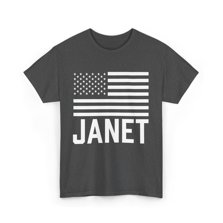 Janet Name Personalized Birthday T-Shirt - Dark Heather