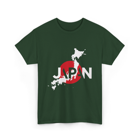 Japan Map Japan Japanese Culture T-Shirt - Forest Green