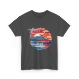 Japanese Fuji Mountain Art Japan T-Shirt - Dark Heather